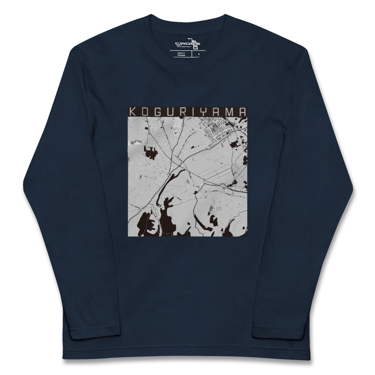 【小栗山(青森県)】地図柄ロングスリーブTシャツ