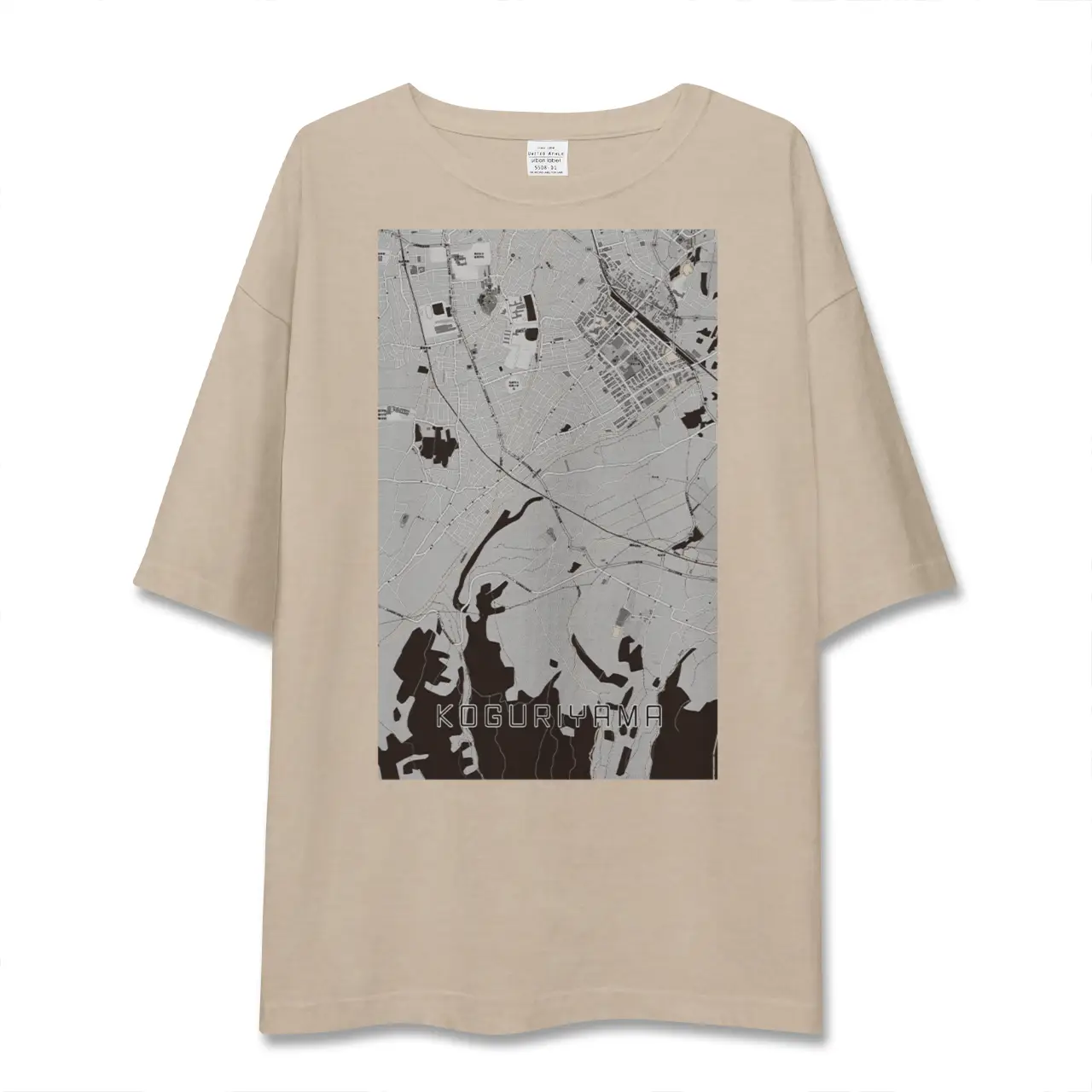 【小栗山(青森県)】地図柄ビッグシルエットTシャツ