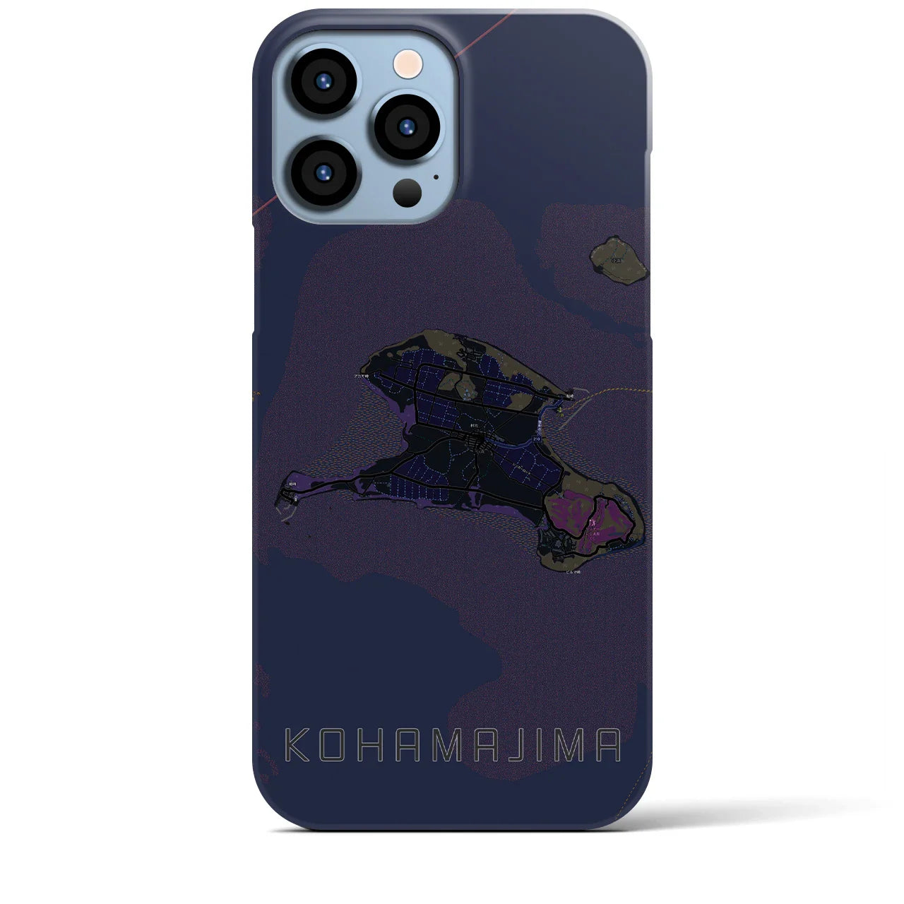 【小浜島(沖縄県)】地図柄iPhoneケース(バックカバータイプ)