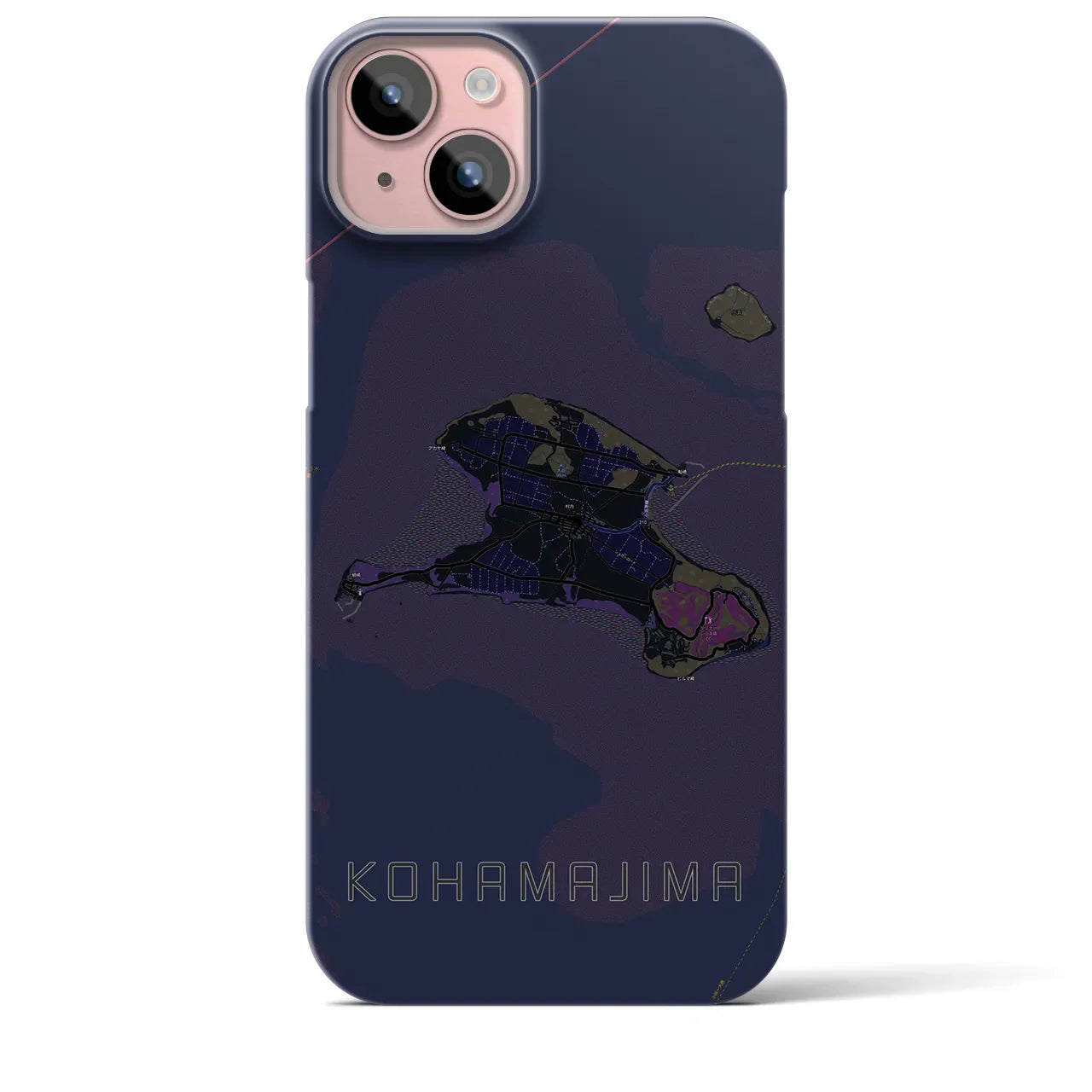 【小浜島(沖縄県)】地図柄iPhoneケース(バックカバータイプ)
