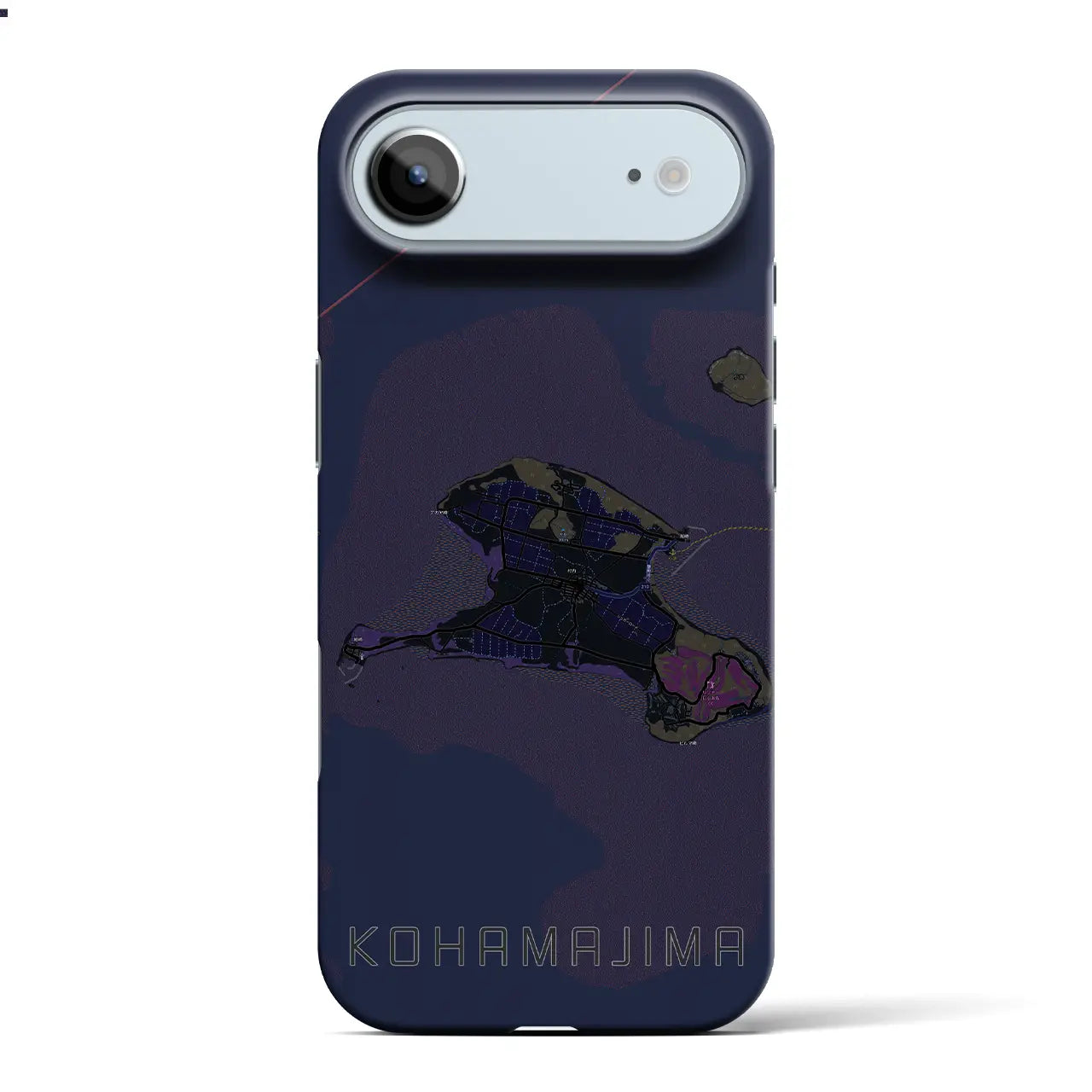 【小浜島(沖縄県)】地図柄iPhoneケース(バックカバータイプ)