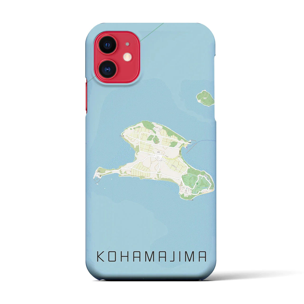 【小浜島(沖縄県)】地図柄iPhoneケース(バックカバータイプ)