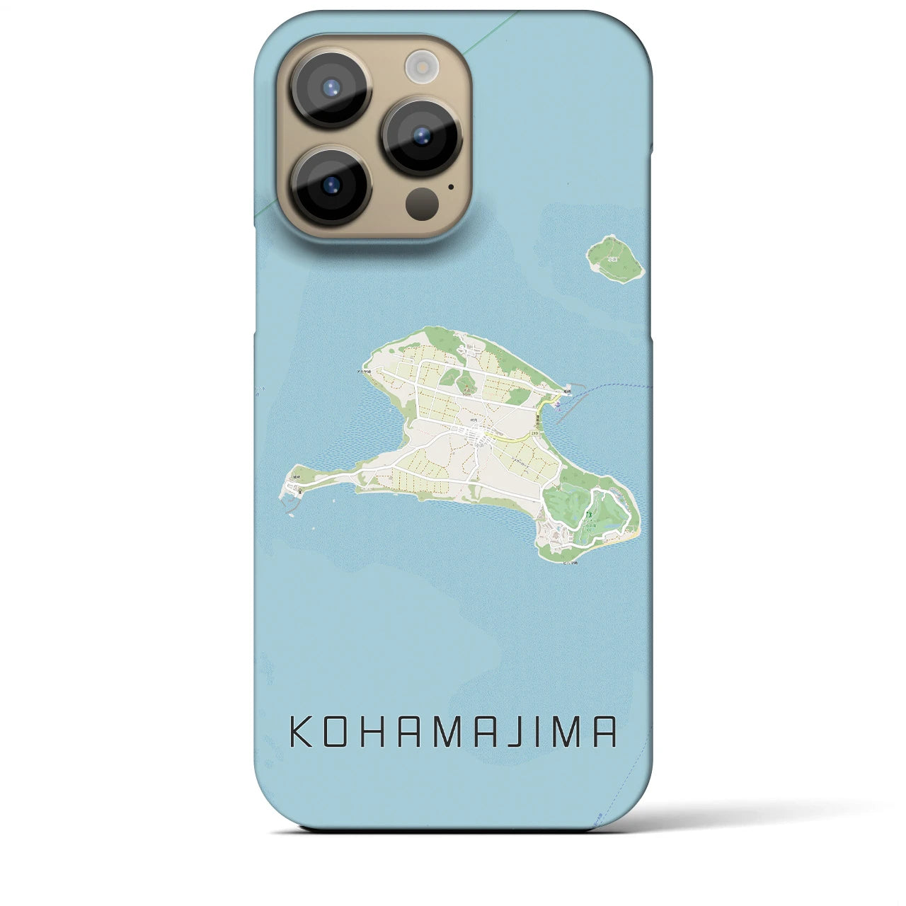 【小浜島(沖縄県)】地図柄iPhoneケース(バックカバータイプ)