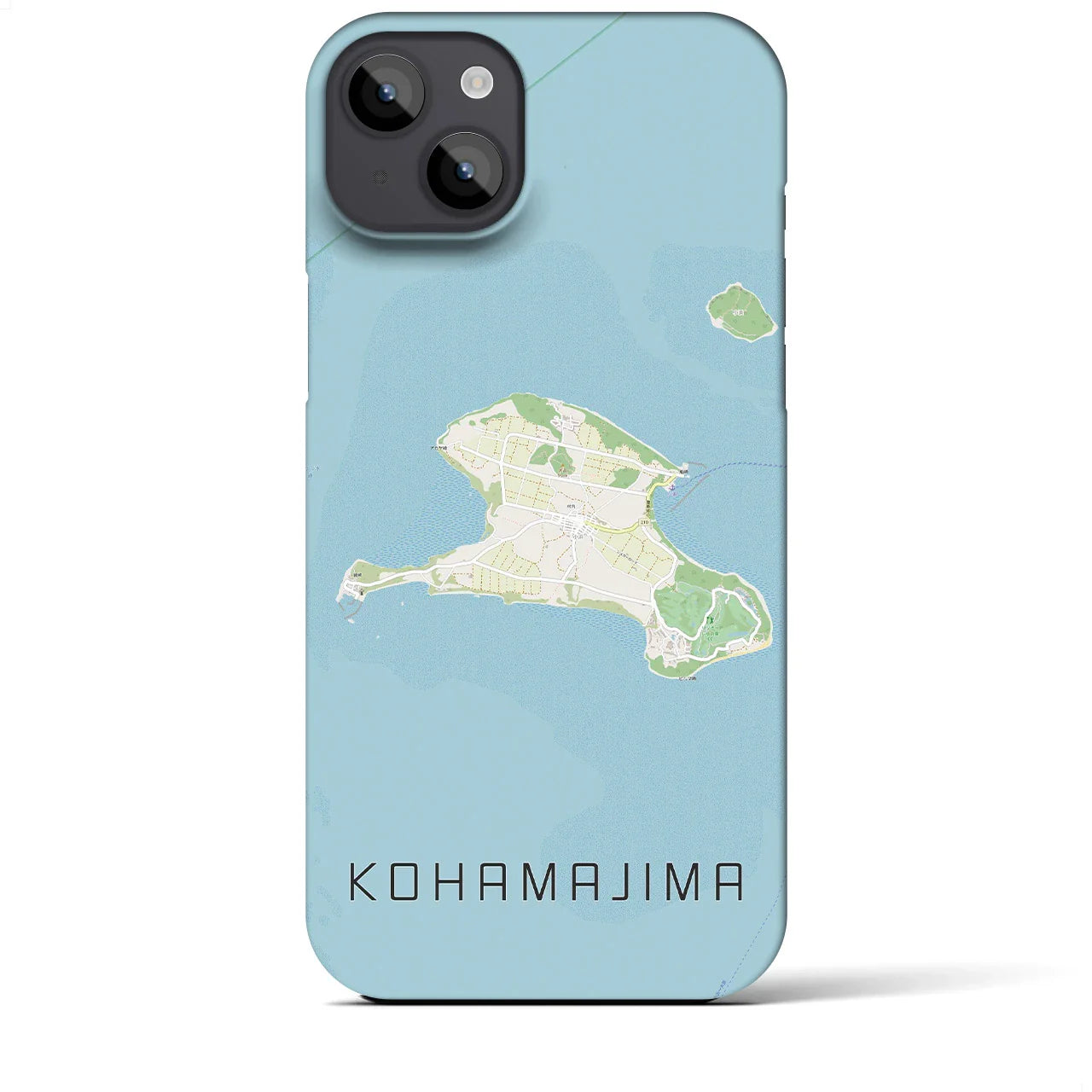 【小浜島(沖縄県)】地図柄iPhoneケース(バックカバータイプ)