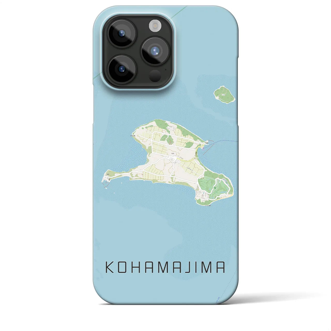 【小浜島(沖縄県)】地図柄iPhoneケース(バックカバータイプ)