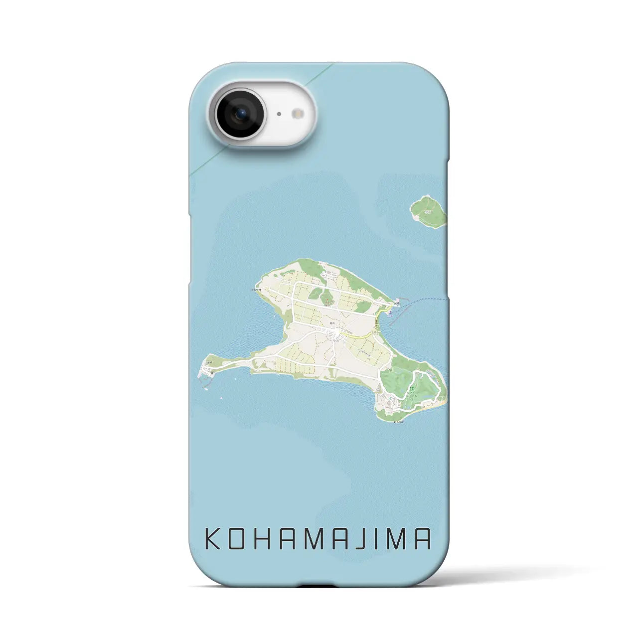 【小浜島(沖縄県)】地図柄iPhoneケース(バックカバータイプ)