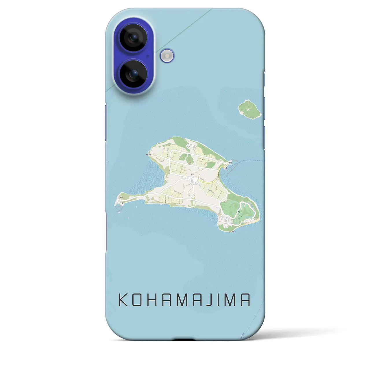 【小浜島(沖縄県)】地図柄iPhoneケース(バックカバータイプ)