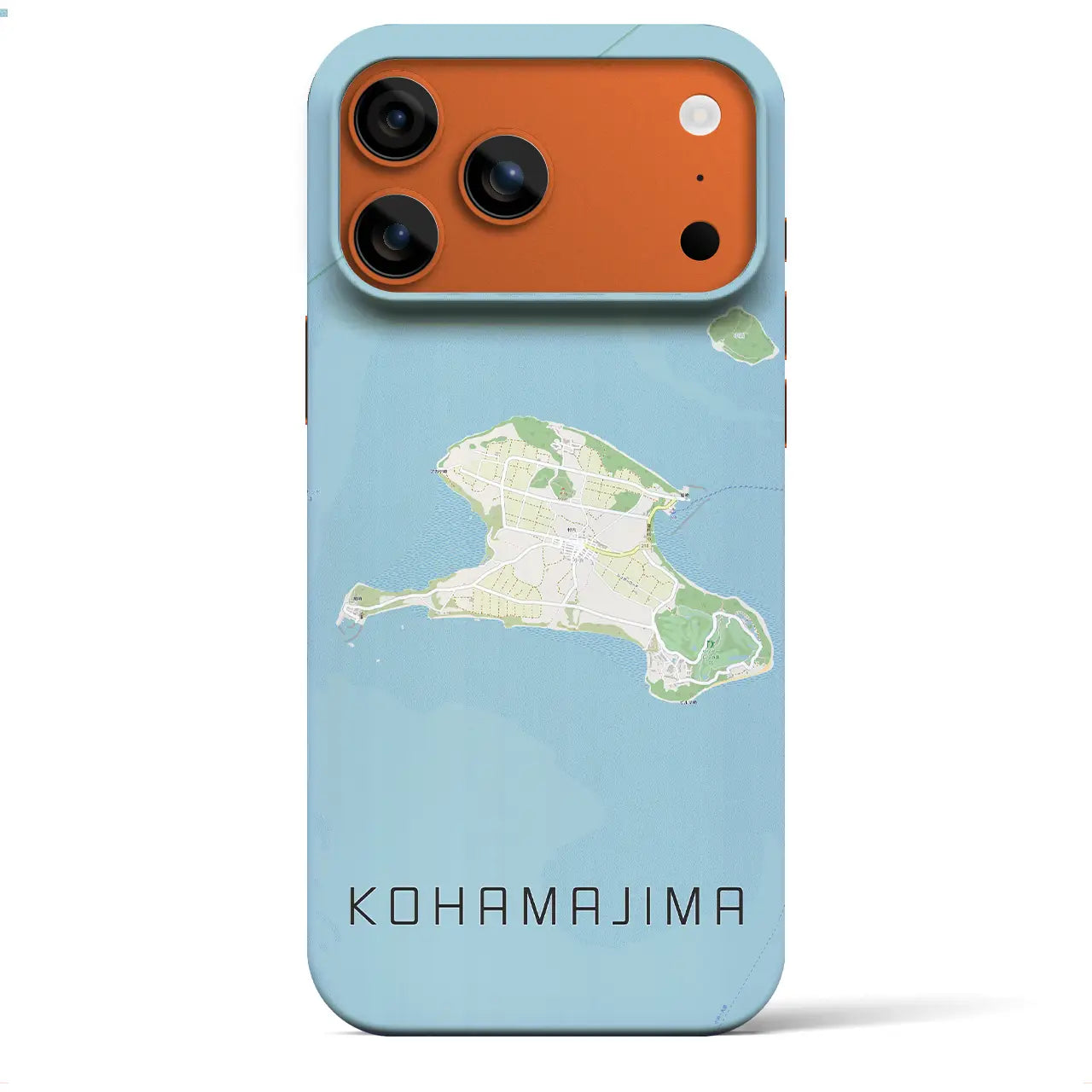 【小浜島(沖縄県)】地図柄iPhoneケース(バックカバータイプ)