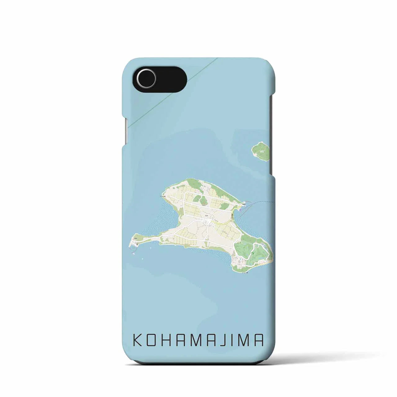 【小浜島(沖縄県)】地図柄iPhoneケース(バックカバータイプ)