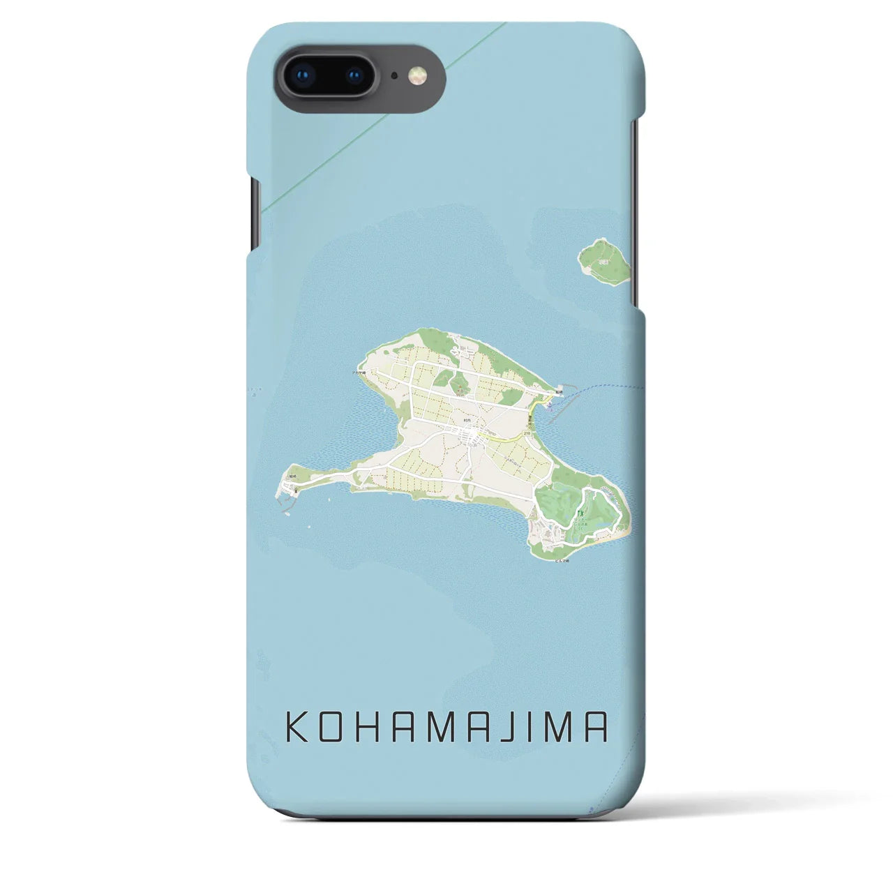 【小浜島(沖縄県)】地図柄iPhoneケース(バックカバータイプ)