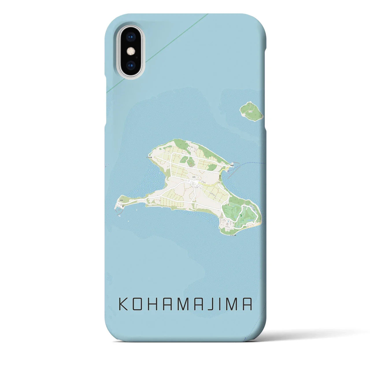 【小浜島(沖縄県)】地図柄iPhoneケース(バックカバータイプ)