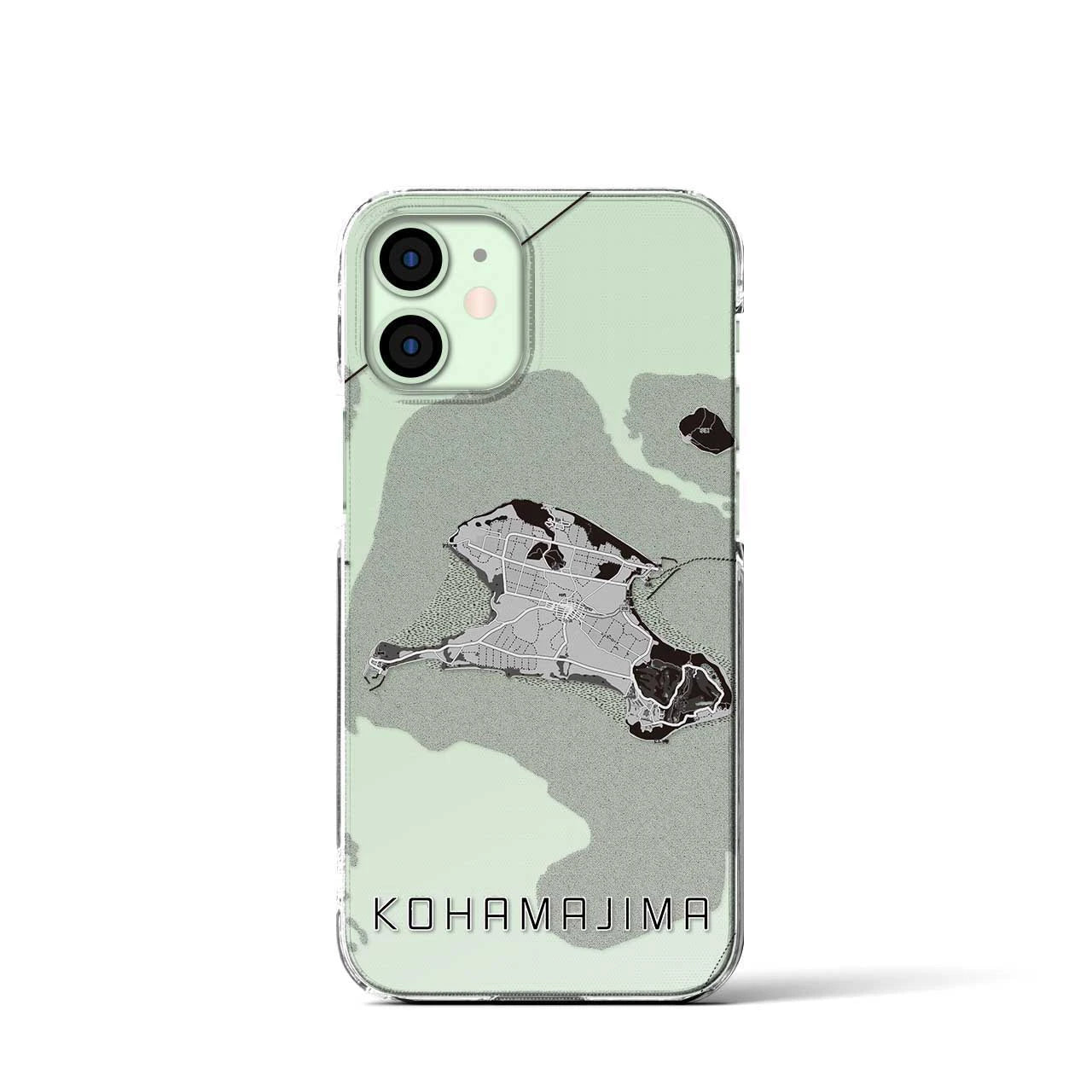 【小浜島(沖縄県)】地図柄iPhoneケース(クリアタイプ)