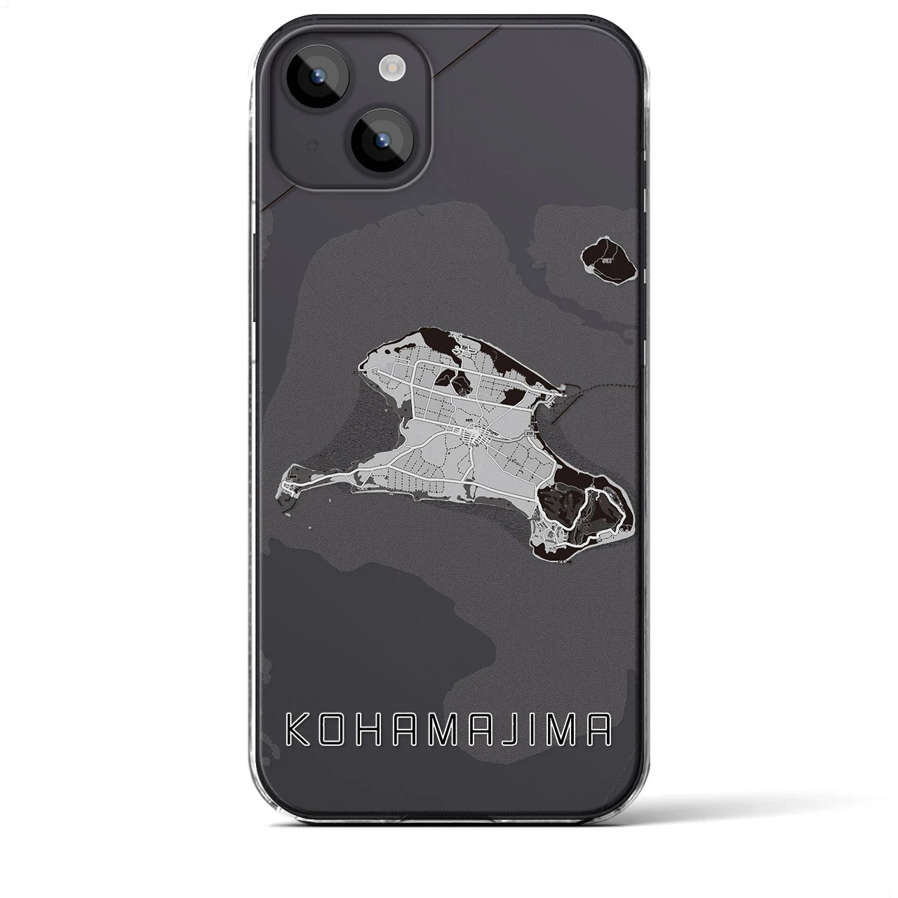【小浜島(沖縄県)】地図柄iPhoneケース(クリアタイプ)