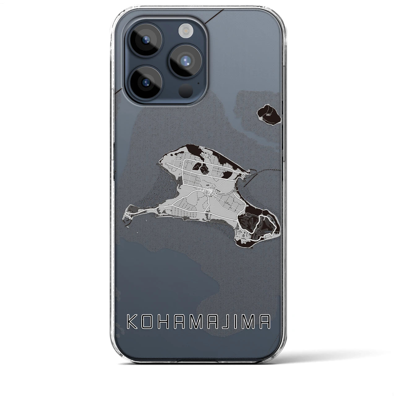 【小浜島(沖縄県)】地図柄iPhoneケース(クリアタイプ)