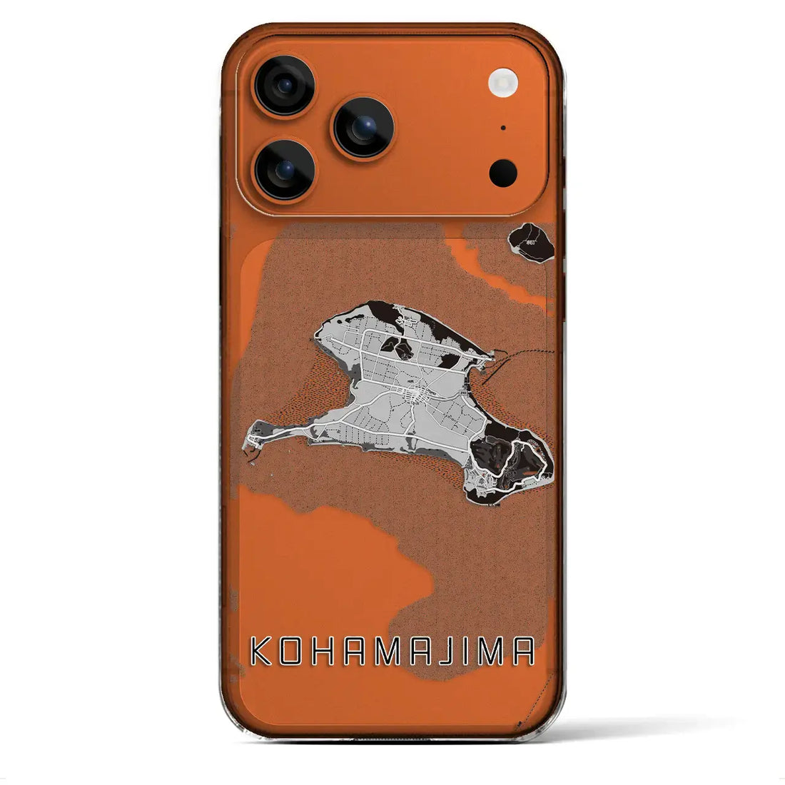 【小浜島(沖縄県)】地図柄iPhoneケース(クリアタイプ)