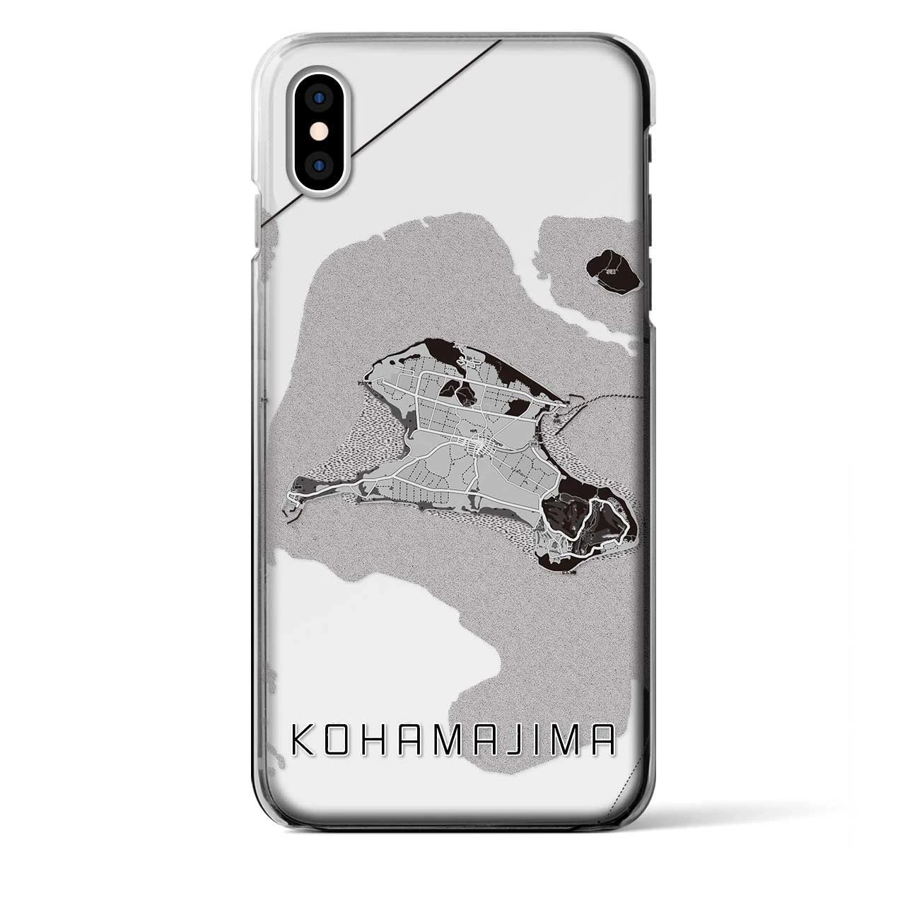 【小浜島(沖縄県)】地図柄iPhoneケース(クリアタイプ)