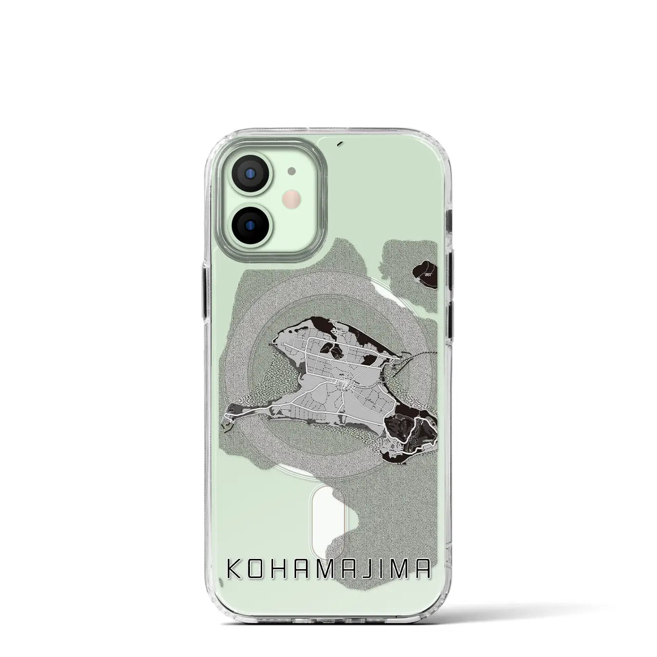 【小浜島(沖縄県)】地図柄iPhoneケース(MagSafeタイプ)