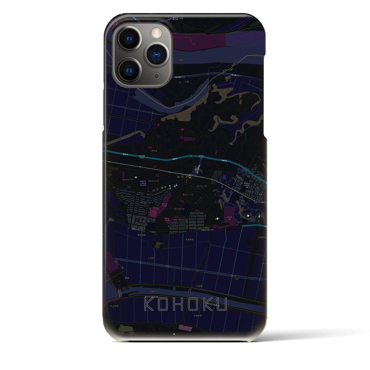 【湖北(千葉県)】地図柄iPhoneケース(バックカバータイプ)