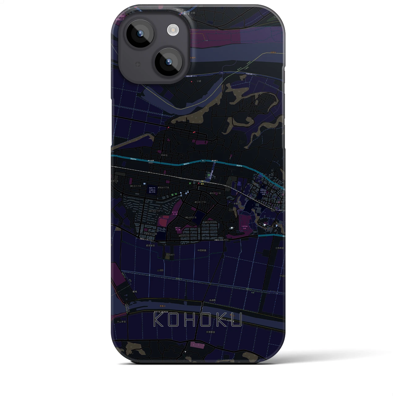 【湖北(千葉県)】地図柄iPhoneケース(バックカバータイプ)