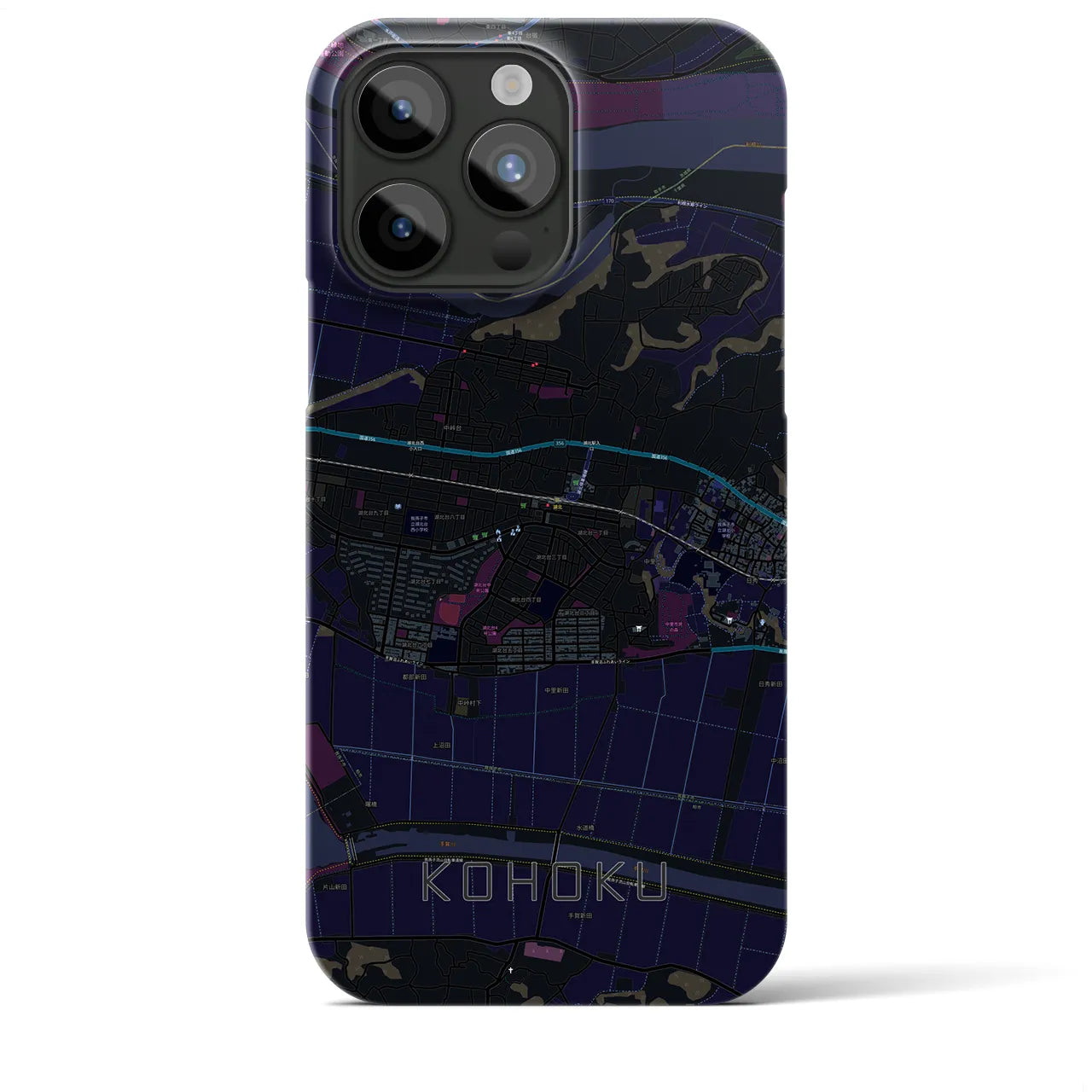【湖北(千葉県)】地図柄iPhoneケース(バックカバータイプ)