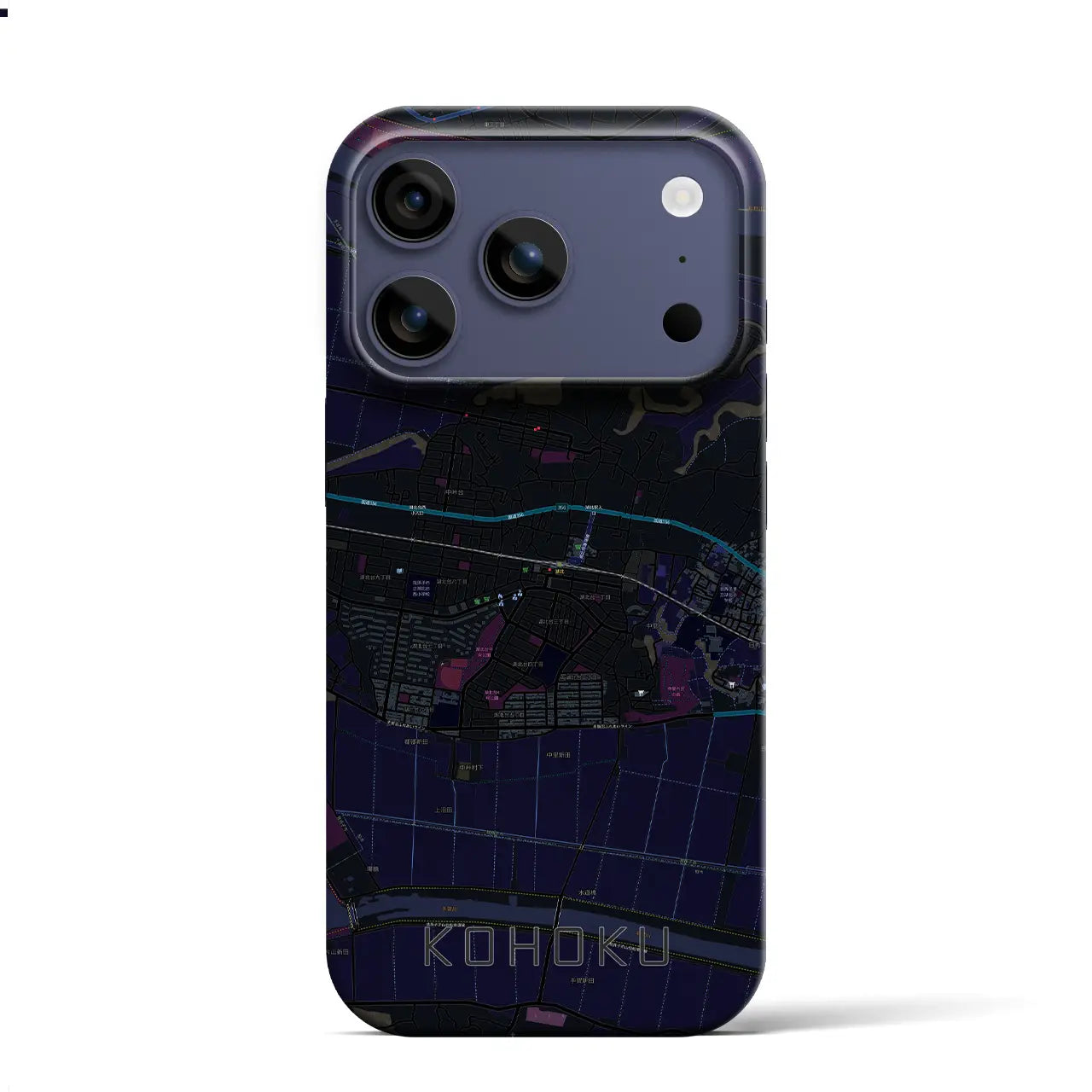 【湖北(千葉県)】地図柄iPhoneケース(バックカバータイプ)