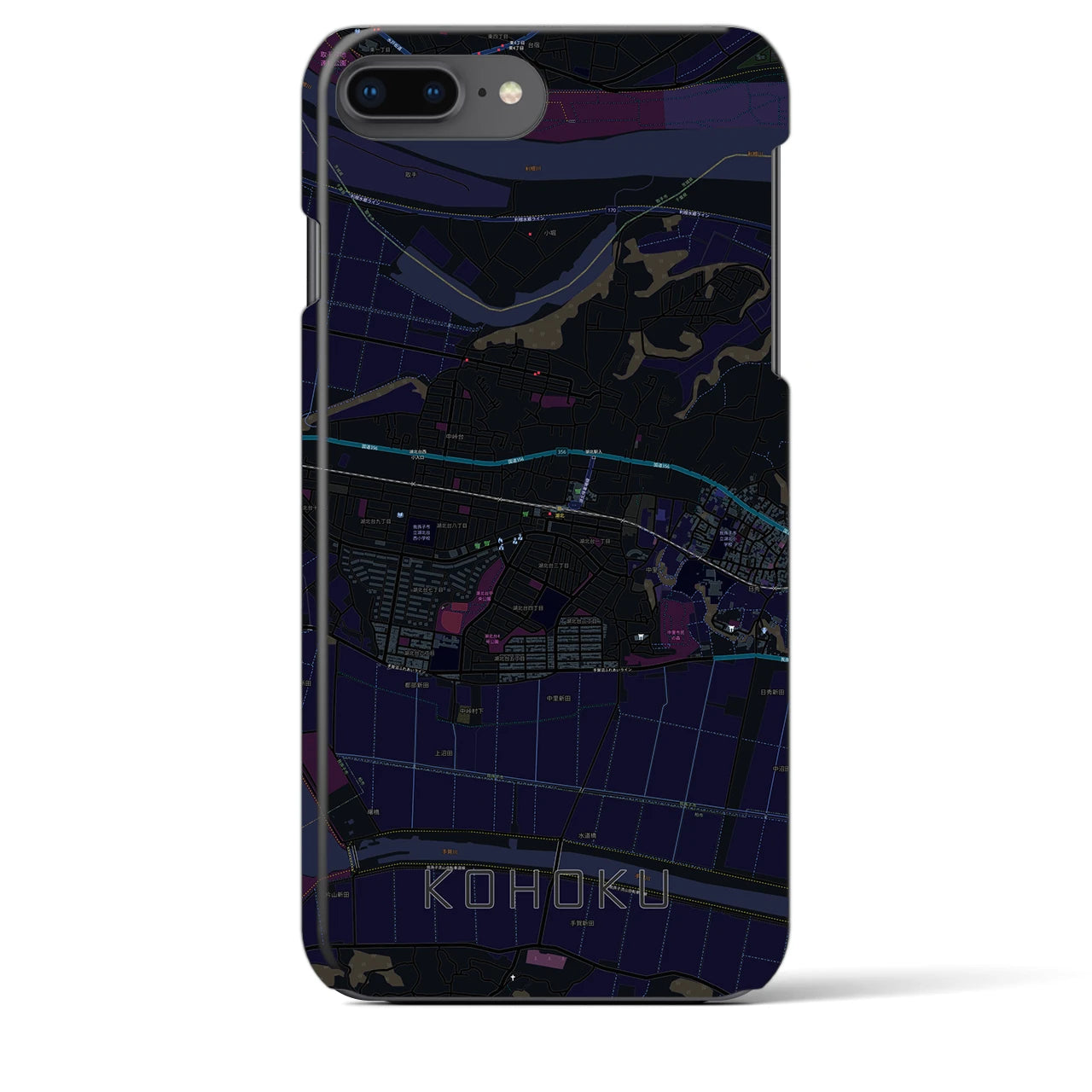 【湖北(千葉県)】地図柄iPhoneケース(バックカバータイプ)