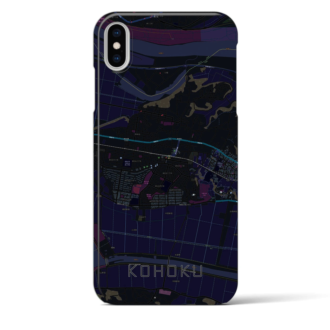 【湖北(千葉県)】地図柄iPhoneケース(バックカバータイプ)