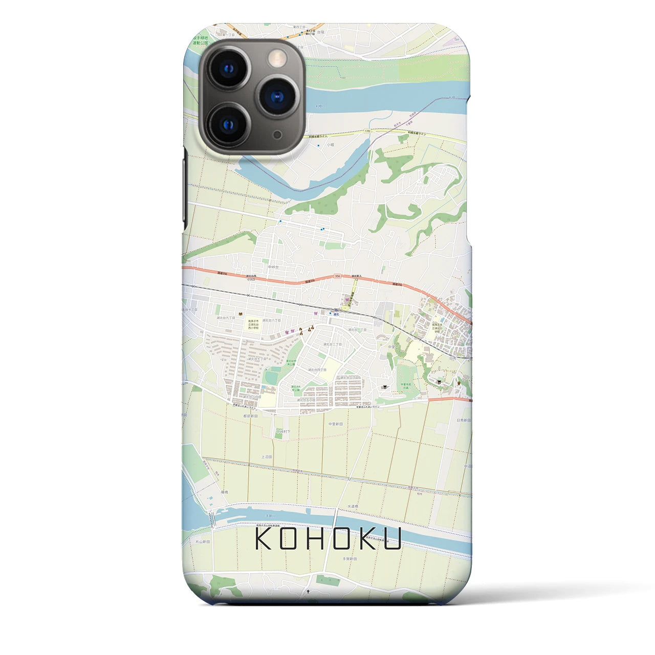 【湖北(千葉県)】地図柄iPhoneケース(バックカバータイプ)
