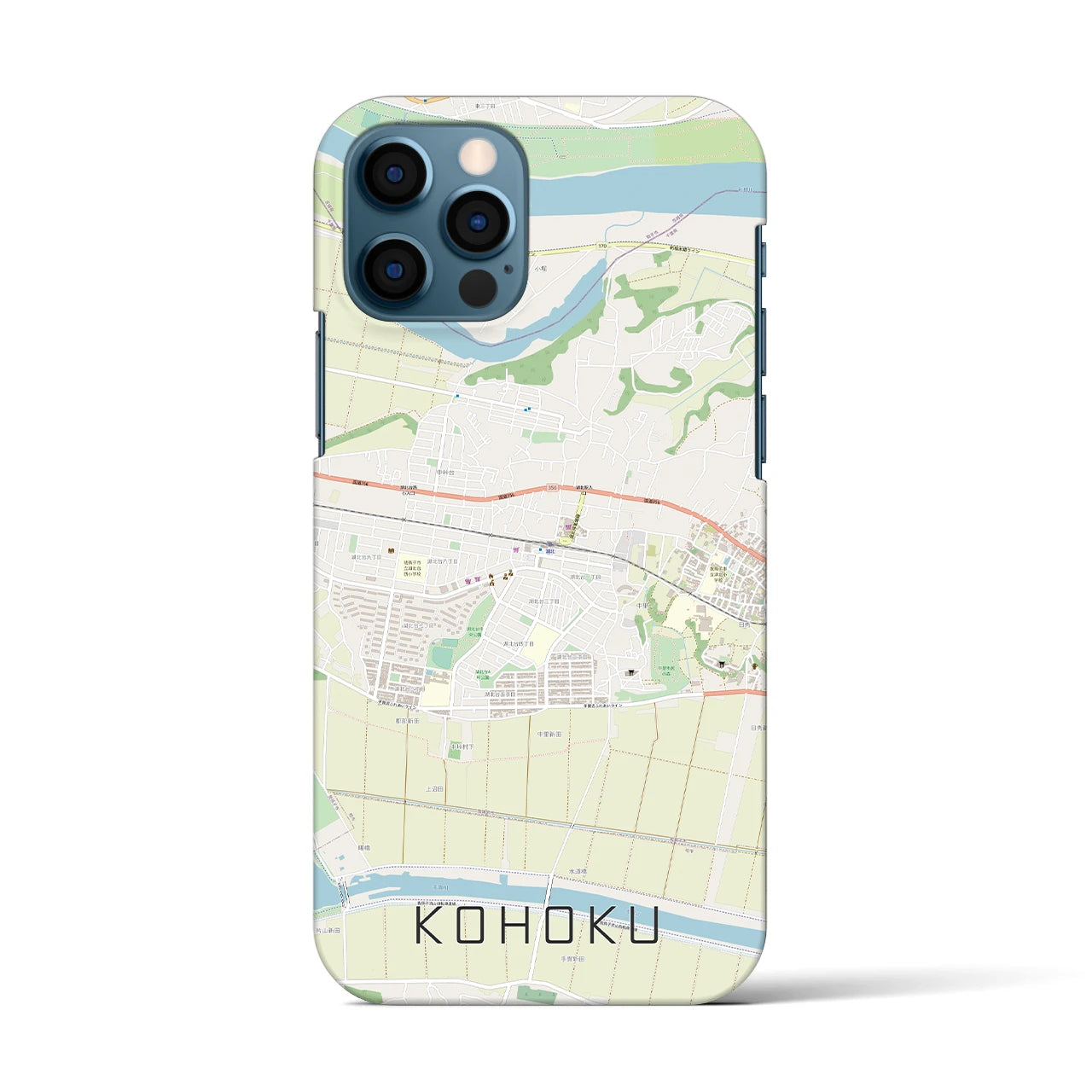 【湖北(千葉県)】地図柄iPhoneケース(バックカバータイプ)