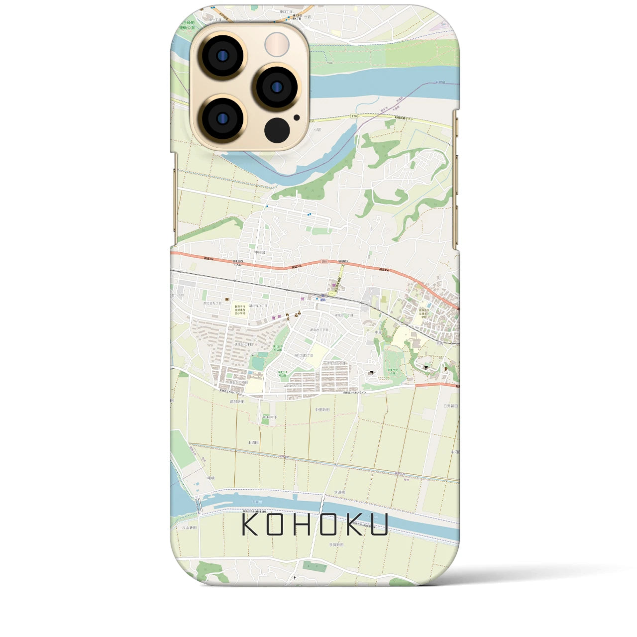 【湖北(千葉県)】地図柄iPhoneケース(バックカバータイプ)