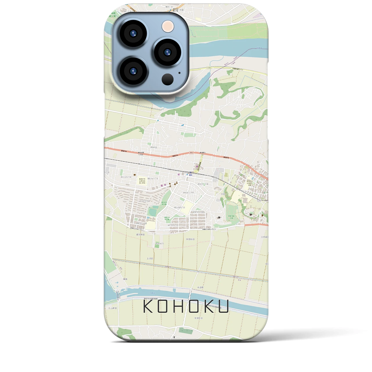 【湖北(千葉県)】地図柄iPhoneケース(バックカバータイプ)