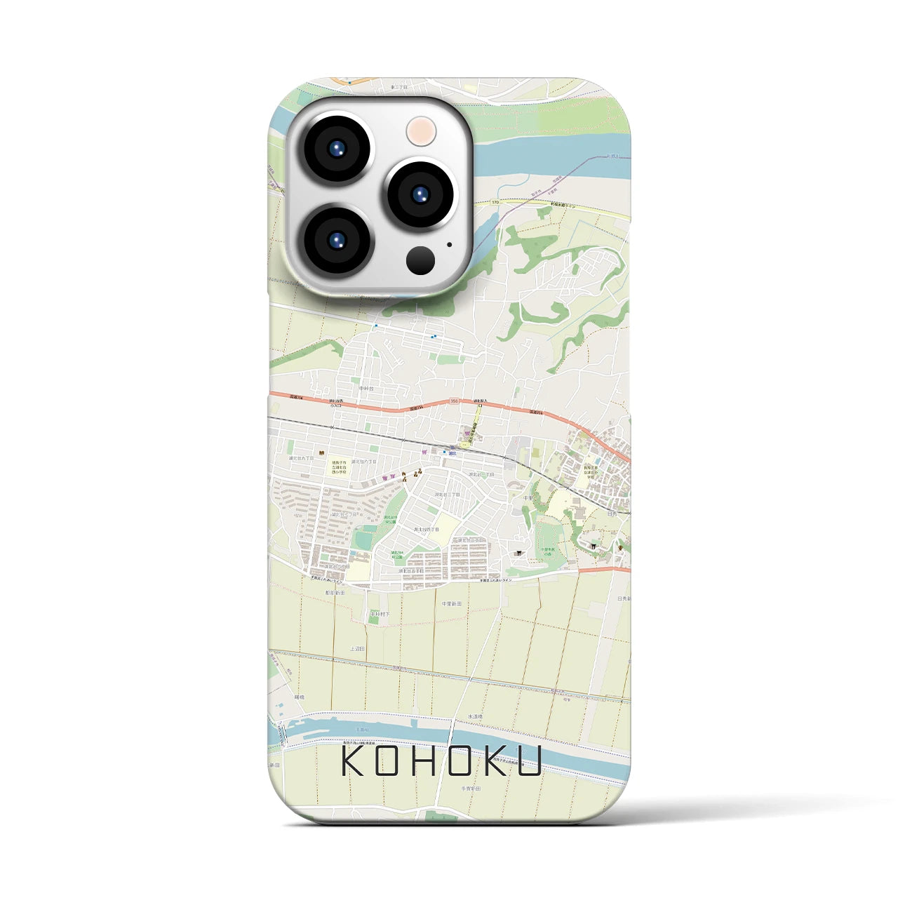 【湖北(千葉県)】地図柄iPhoneケース(バックカバータイプ)