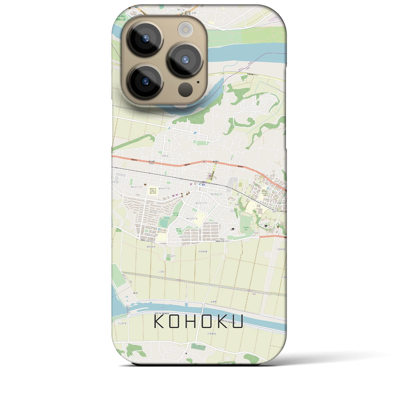 【湖北(千葉県)】地図柄iPhoneケース(バックカバータイプ)