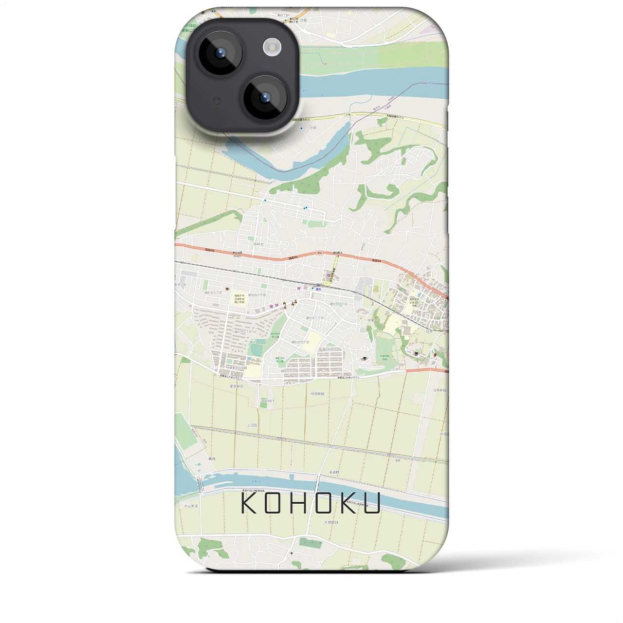 【湖北(千葉県)】地図柄iPhoneケース(バックカバータイプ)