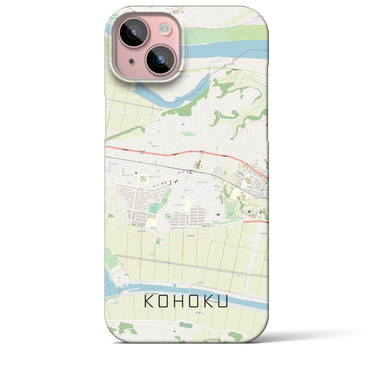 【湖北(千葉県)】地図柄iPhoneケース(バックカバータイプ)