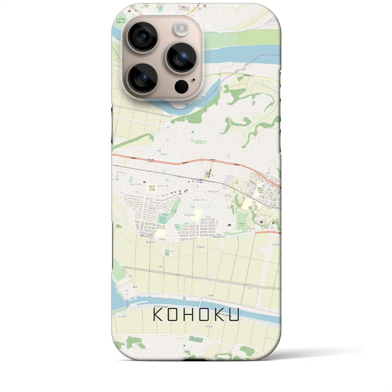 【湖北(千葉県)】地図柄iPhoneケース(バックカバータイプ)