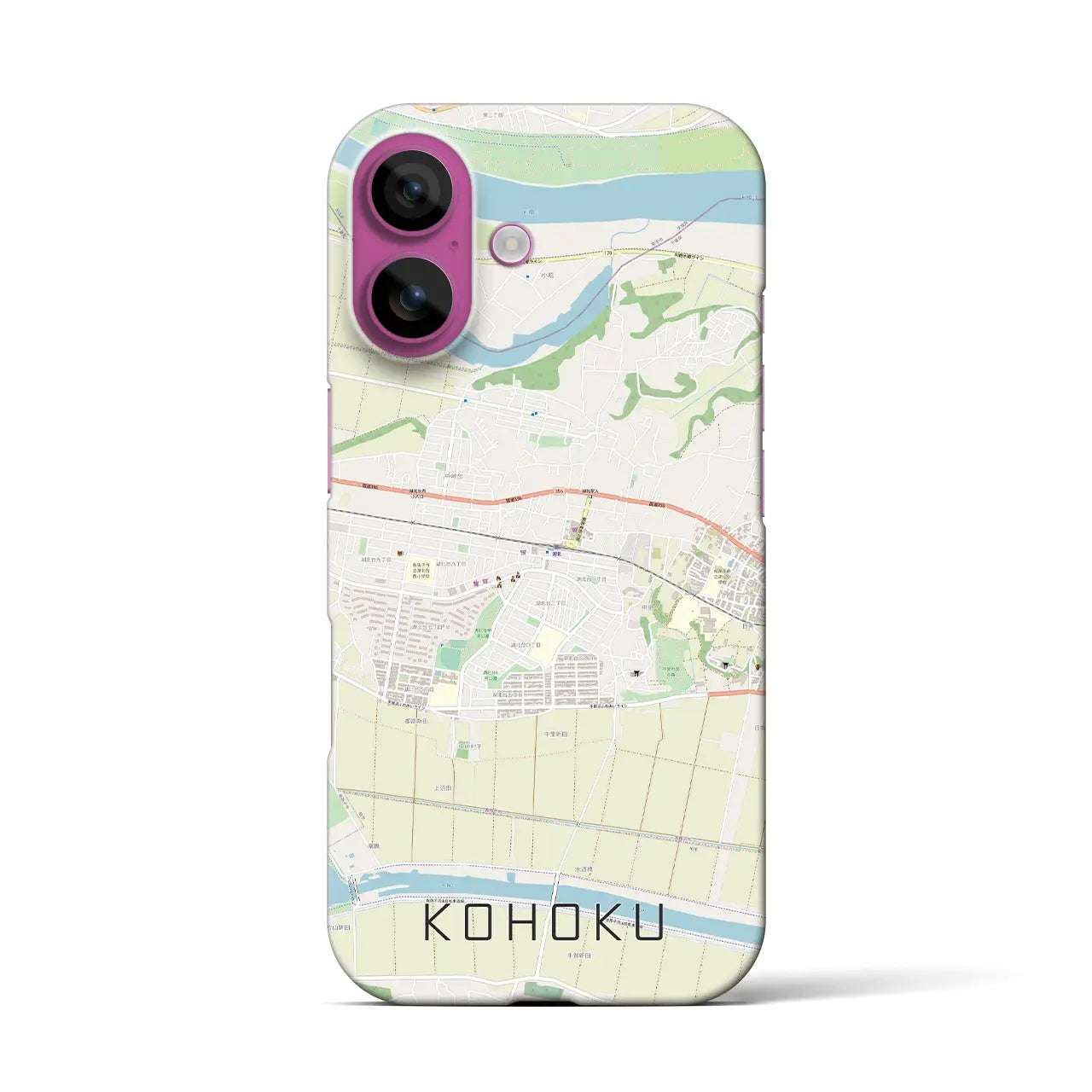 【湖北(千葉県)】地図柄iPhoneケース(バックカバータイプ)