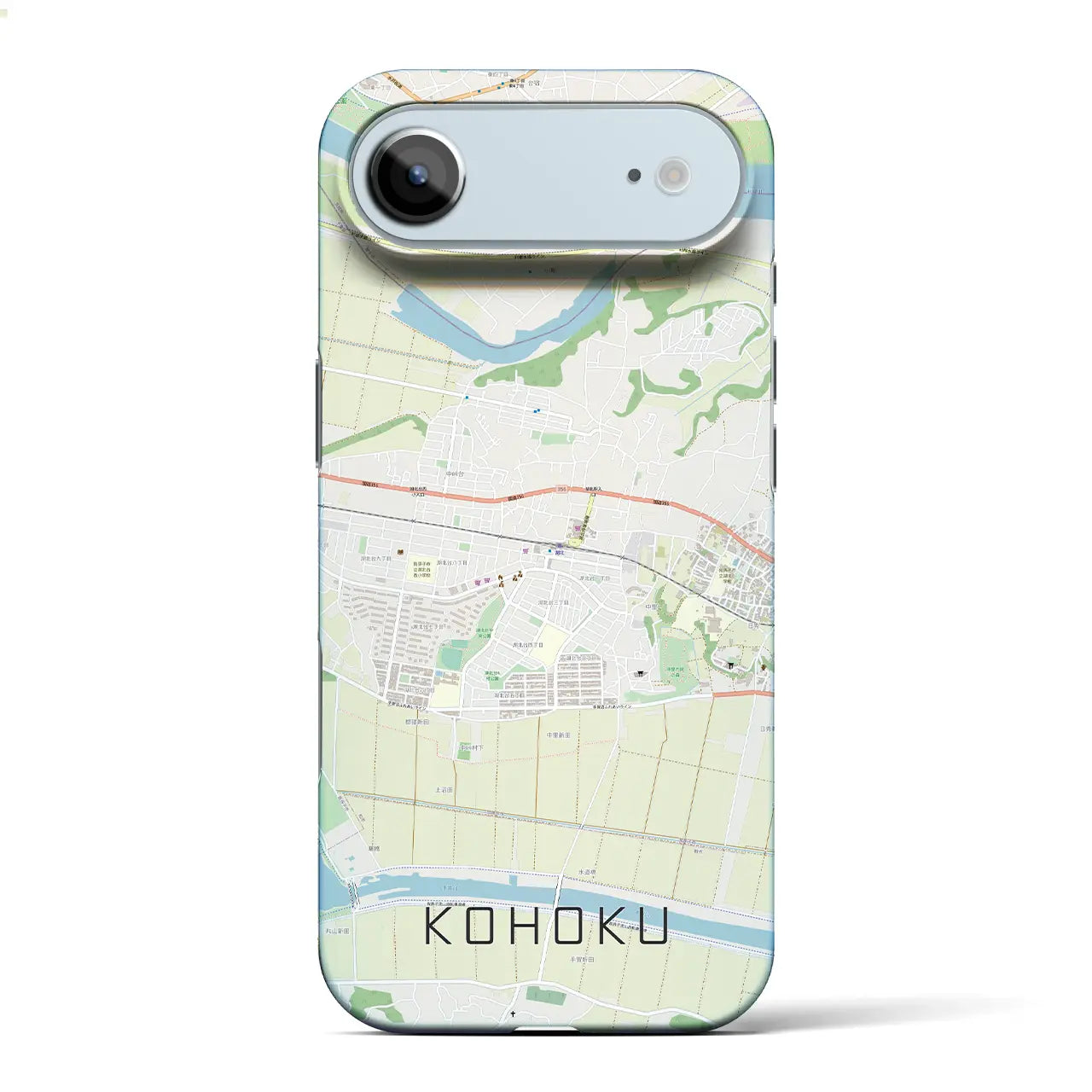 【湖北(千葉県)】地図柄iPhoneケース(バックカバータイプ)