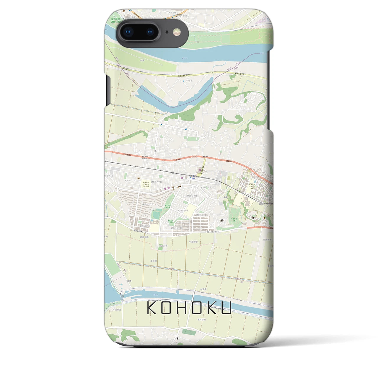 【湖北(千葉県)】地図柄iPhoneケース(バックカバータイプ)