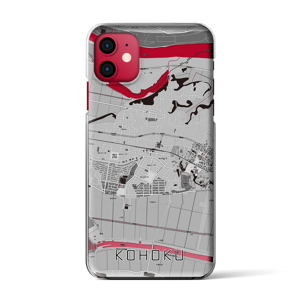 【湖北(千葉県)】地図柄iPhoneケース(クリアタイプ)