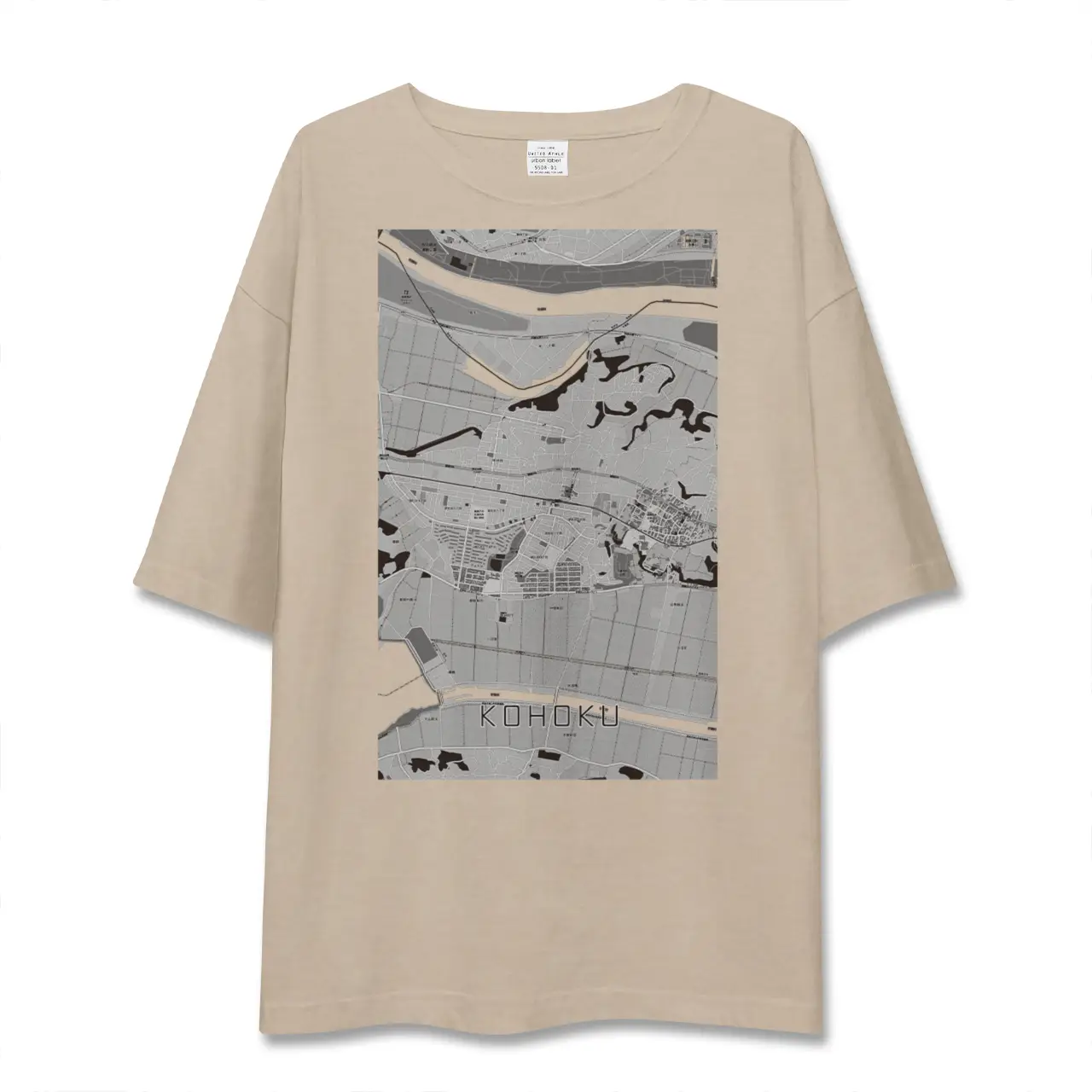 【湖北(千葉県)】地図柄ビッグシルエットTシャツ