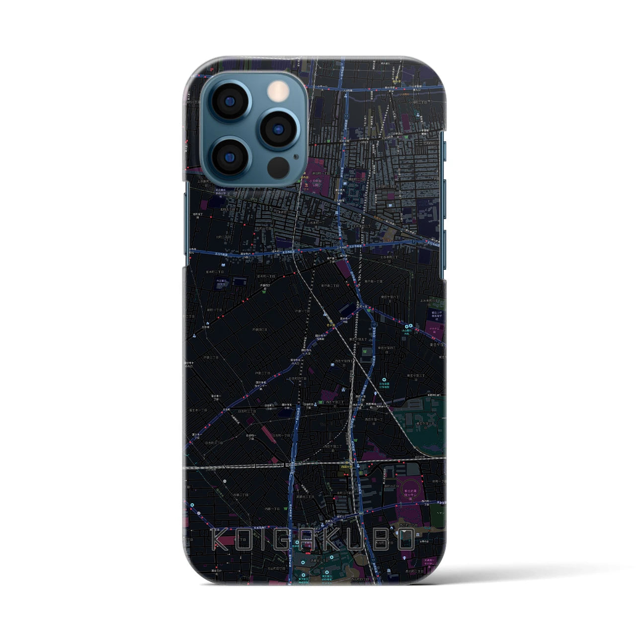 【恋ヶ窪(東京都)】地図柄iPhoneケース(バックカバータイプ)