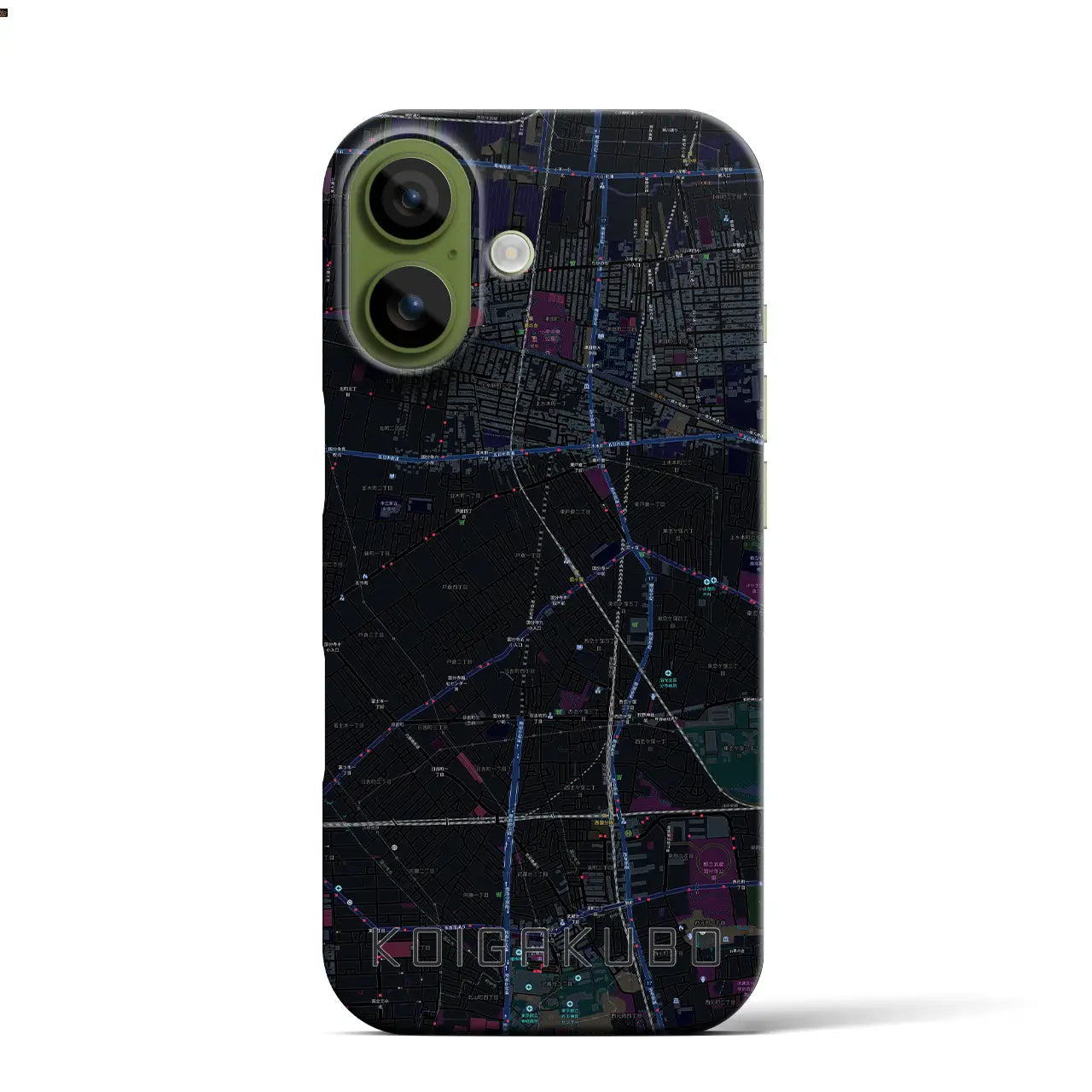 【恋ヶ窪(東京都)】地図柄iPhoneケース(バックカバータイプ)