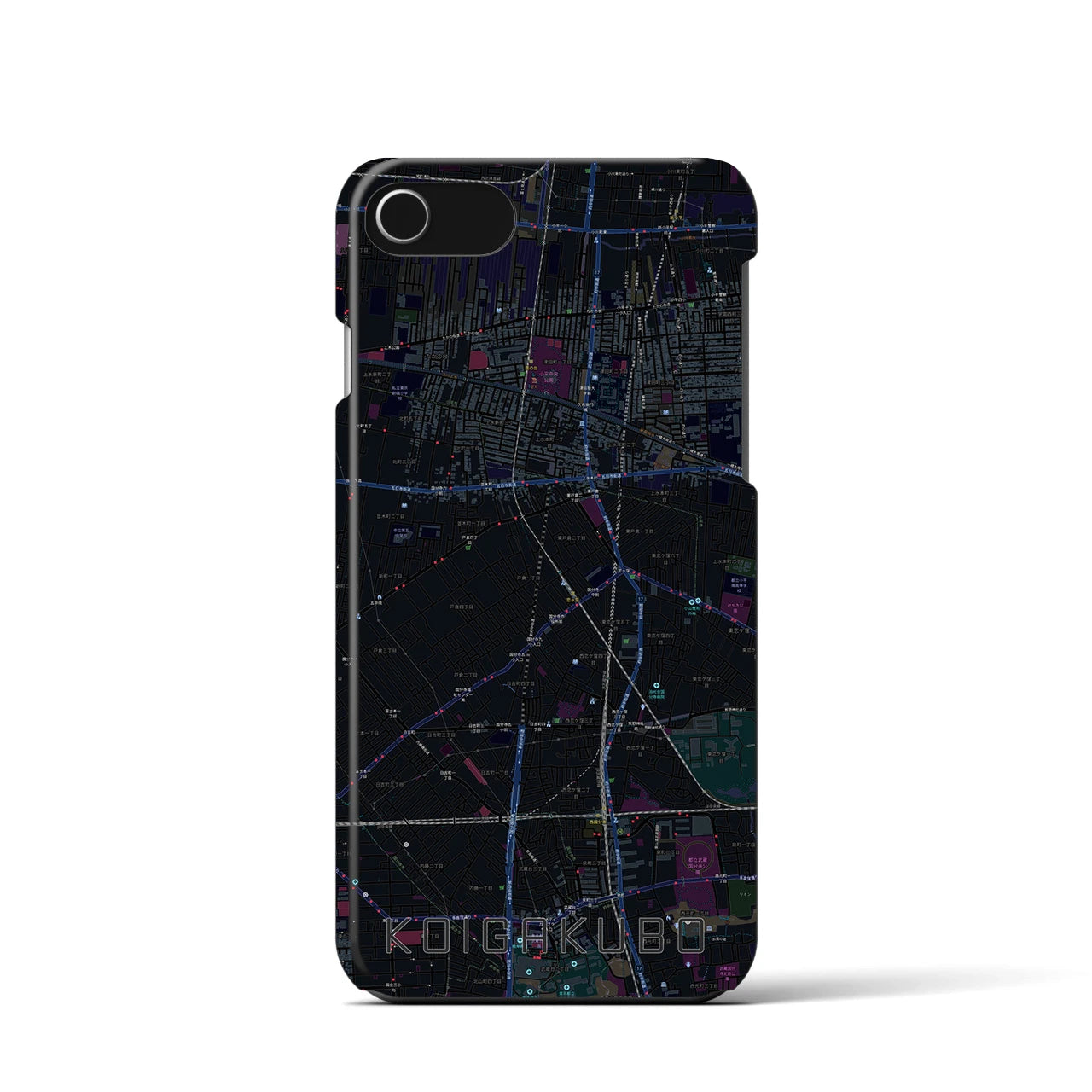 【恋ヶ窪(東京都)】地図柄iPhoneケース(バックカバータイプ)