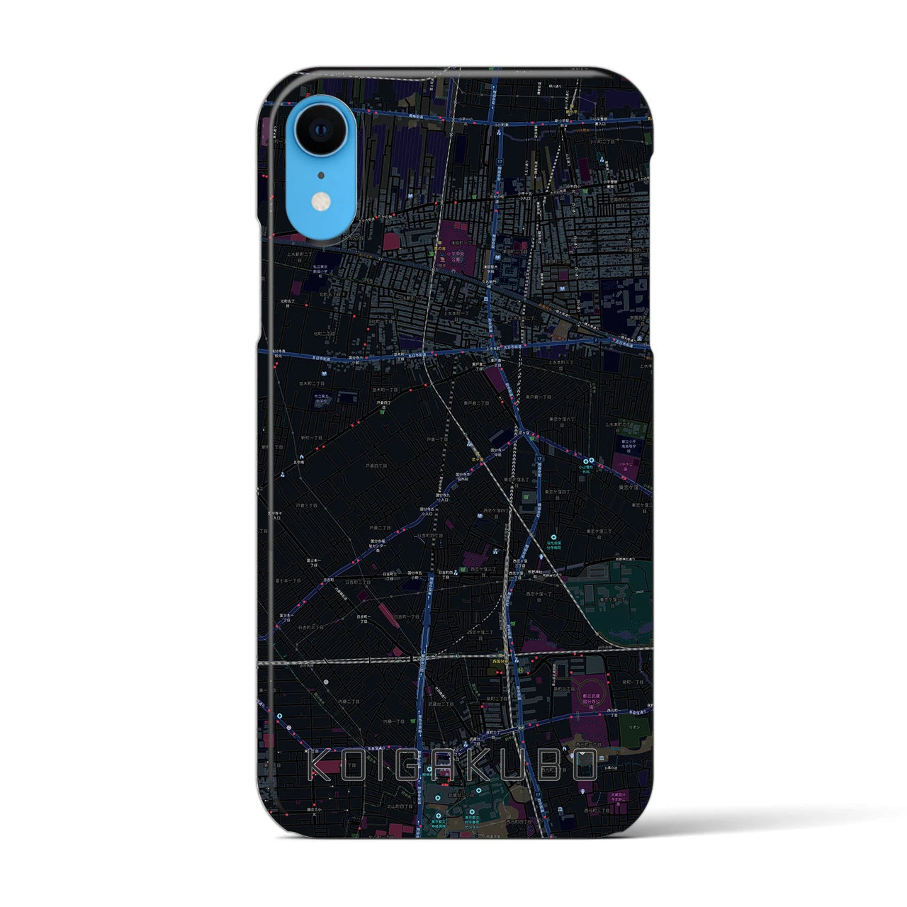 【恋ヶ窪(東京都)】地図柄iPhoneケース(バックカバータイプ)