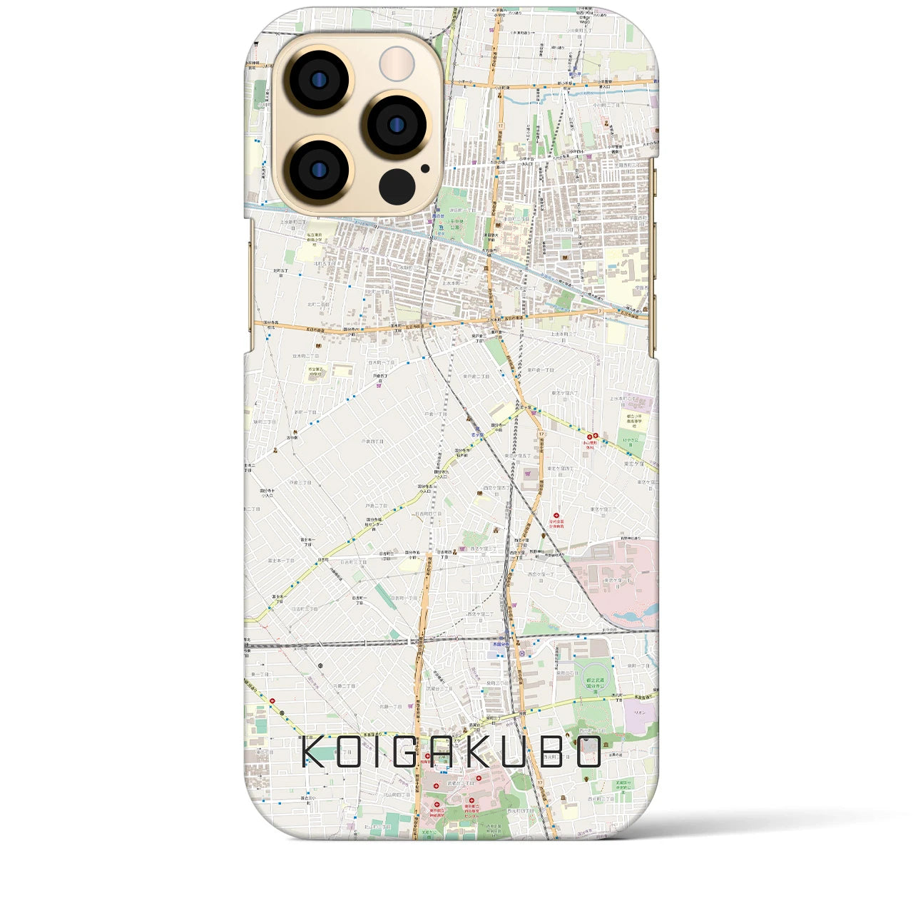 【恋ヶ窪(東京都)】地図柄iPhoneケース(バックカバータイプ)