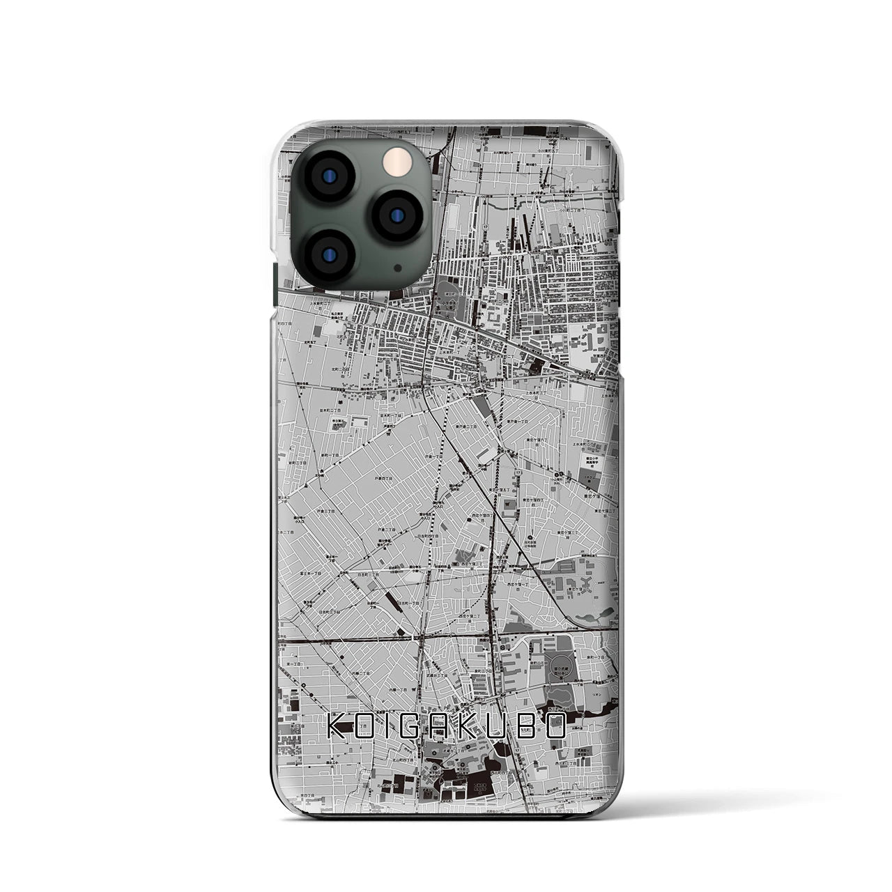 【恋ヶ窪(東京都)】地図柄iPhoneケース(クリアタイプ)