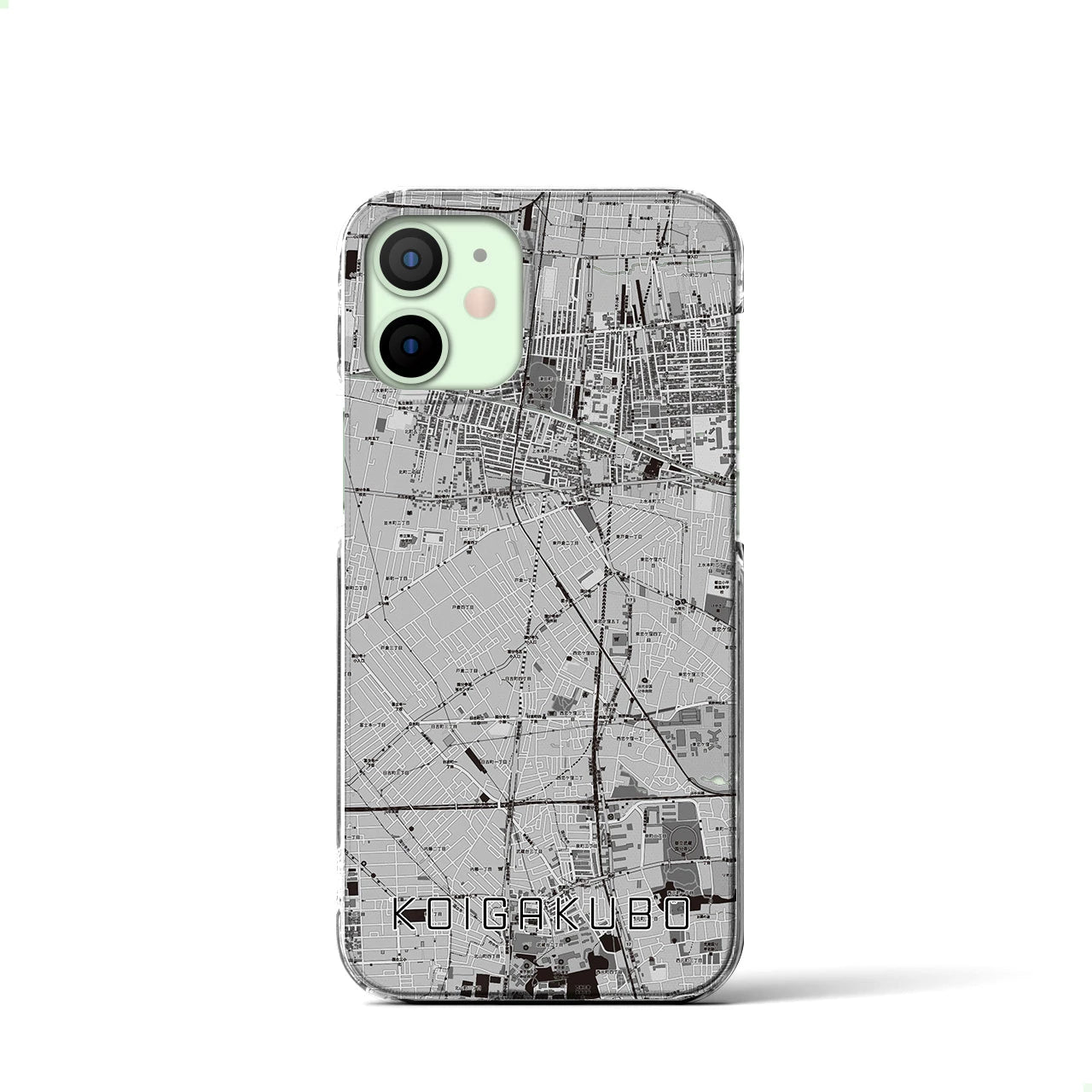 【恋ヶ窪(東京都)】地図柄iPhoneケース(クリアタイプ)