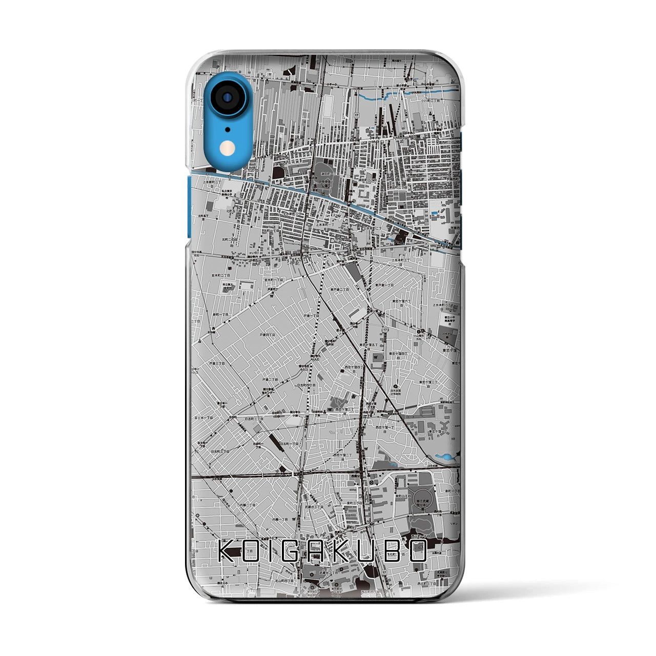 【恋ヶ窪(東京都)】地図柄iPhoneケース(クリアタイプ)