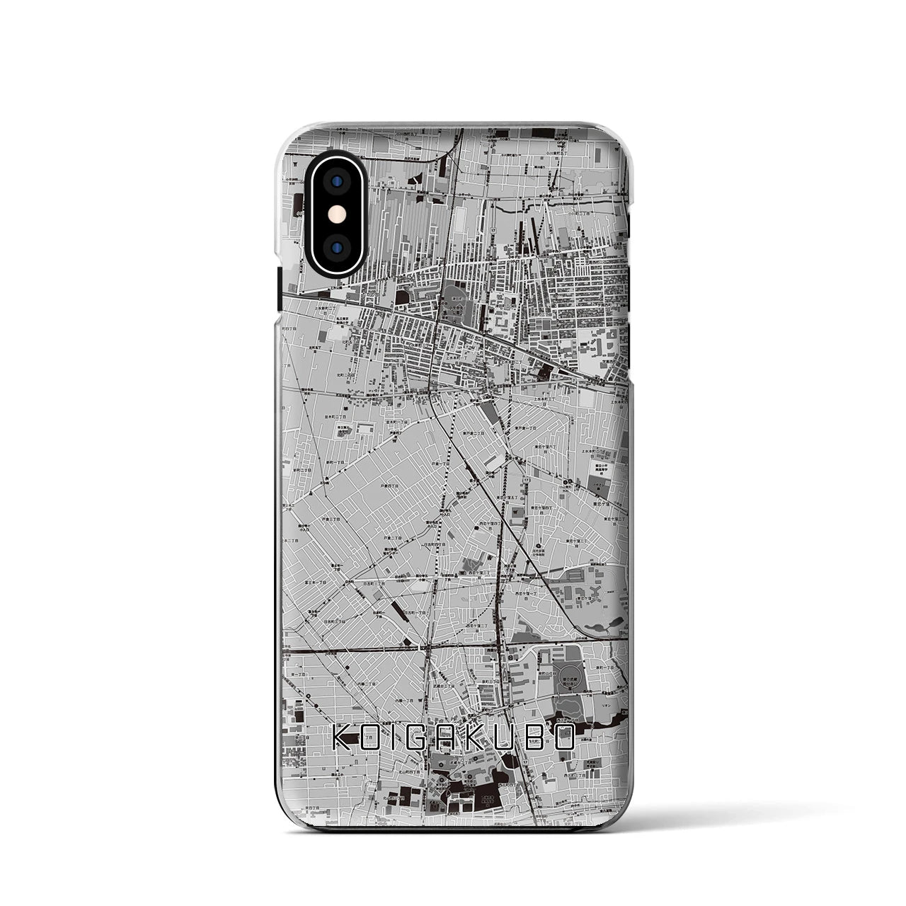 【恋ヶ窪(東京都)】地図柄iPhoneケース(クリアタイプ)